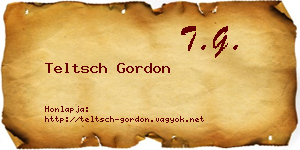 Teltsch Gordon névjegykártya
